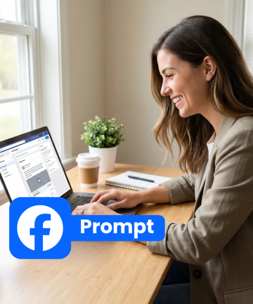 Facebook Social Media Post marketing concept with clean workspace
